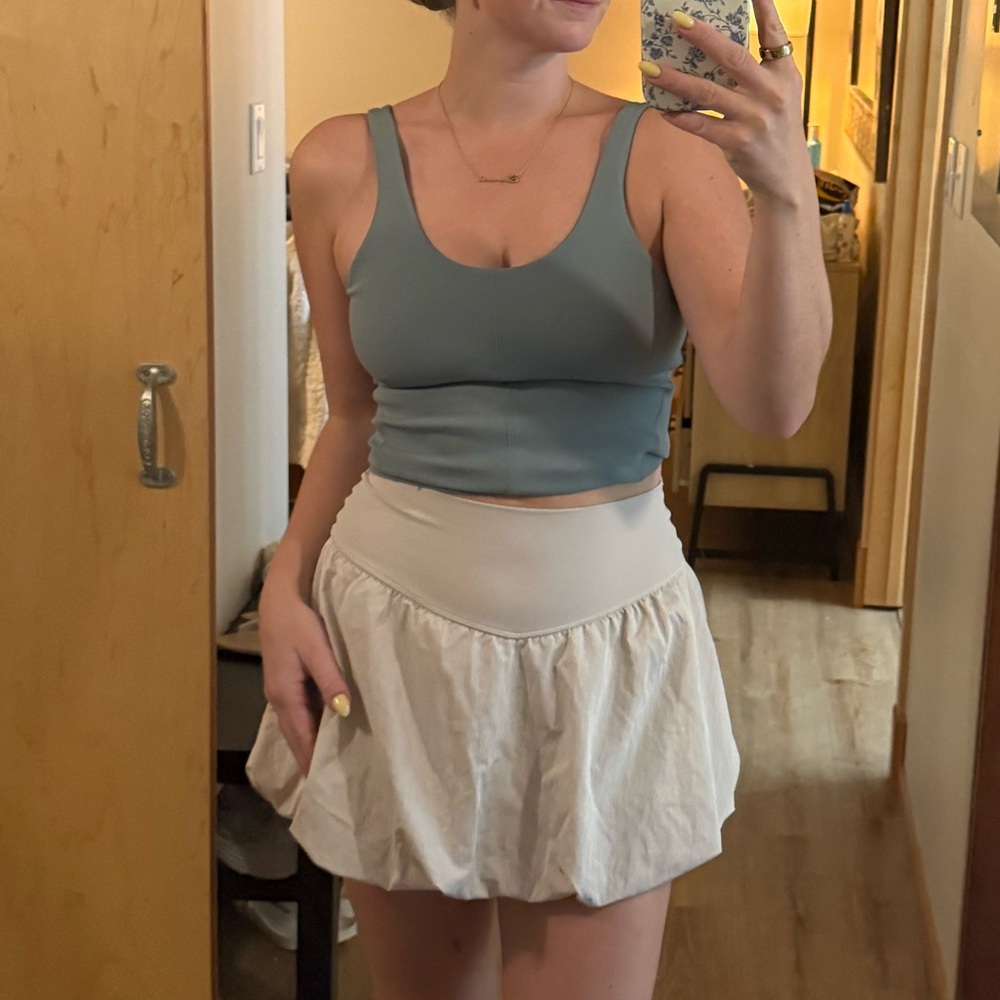 LULULEMON CRATER BLUE GLOW UP TANK B/C CUP